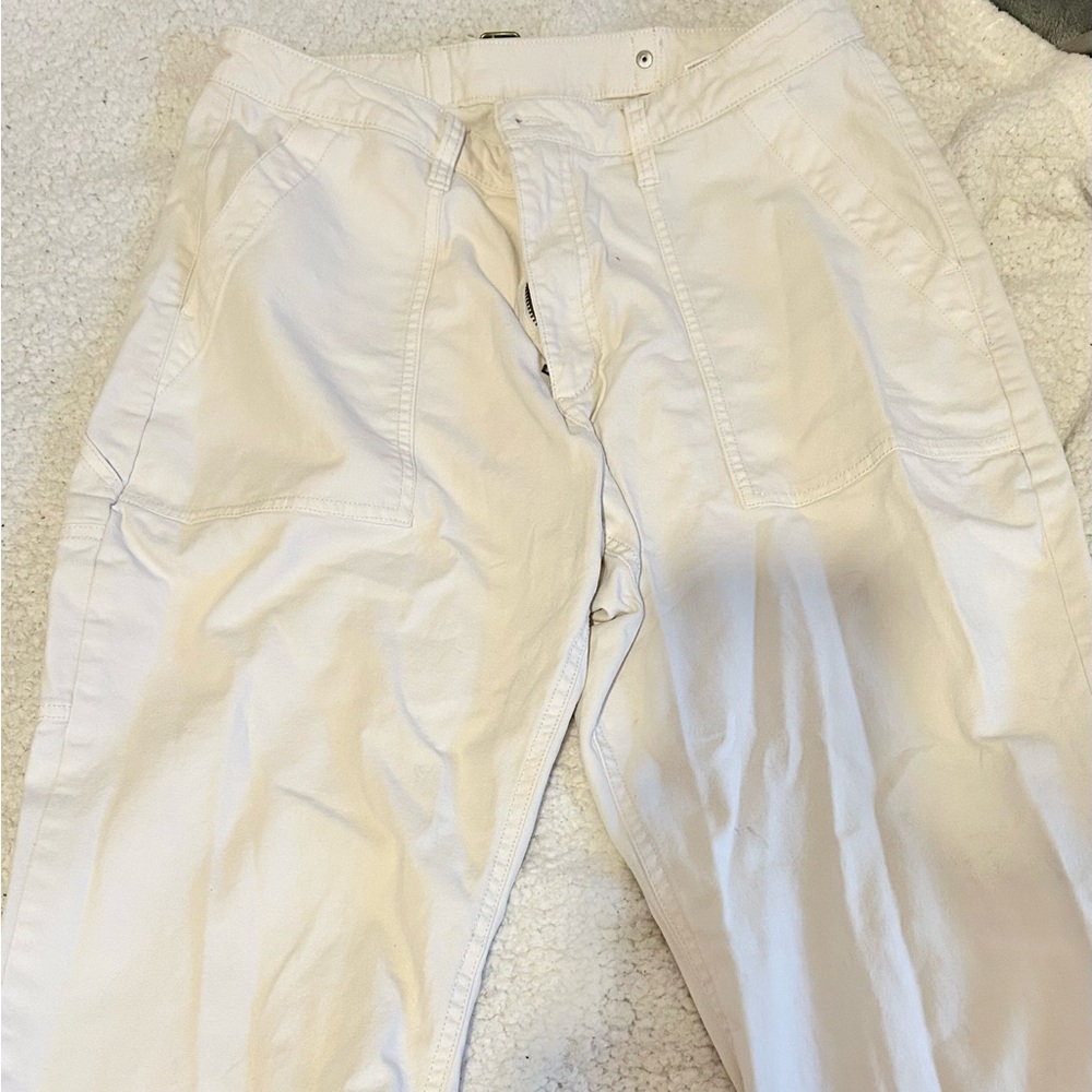 Cream Casual Pants